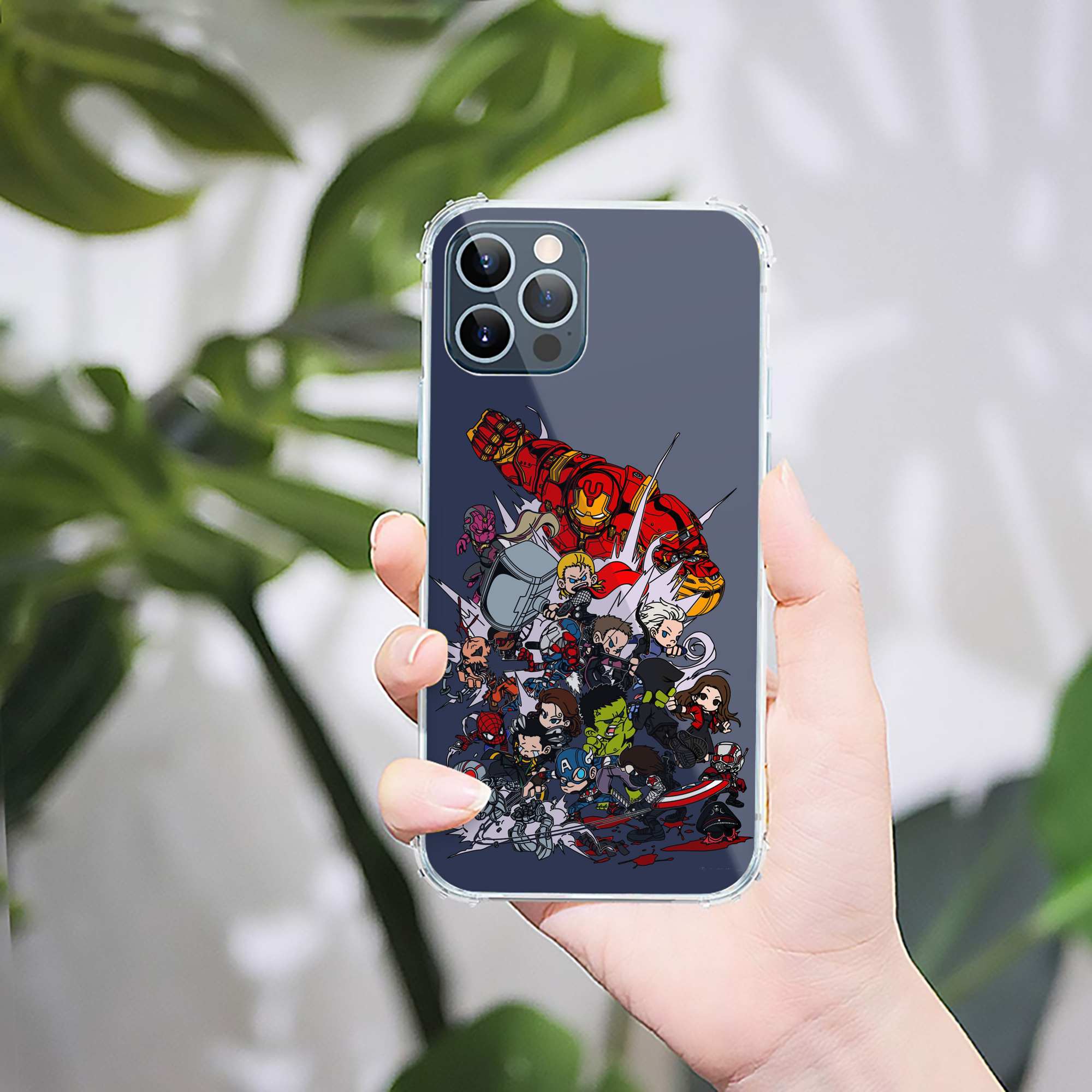 （画像用） アベンジャーズ The Avengers 【iPhone 12シリーズ対応】透明スマホケース（クリアソフトケース）